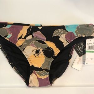 Salt & Cove Black Floral Swim Bottom Size L